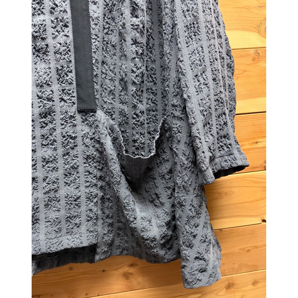 Jason Womens Charcoal Gray Textured Cowl Neck Tunic Top Button Detail Small - Picture 4 of 10